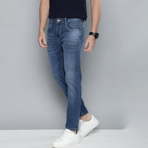 Men Blue Tapered Fit Mid-Rise Clean Look Stretchable Jeans