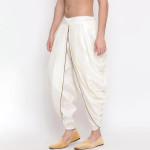 Men White Solid Dhoti